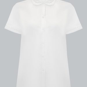 Áo sơ mi dáng suông cổ 2 lá