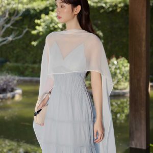 Đầm Xuân Hè 2 dây nhún tầng dài