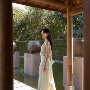 Quần Resort ống rộng xếp ly chụm